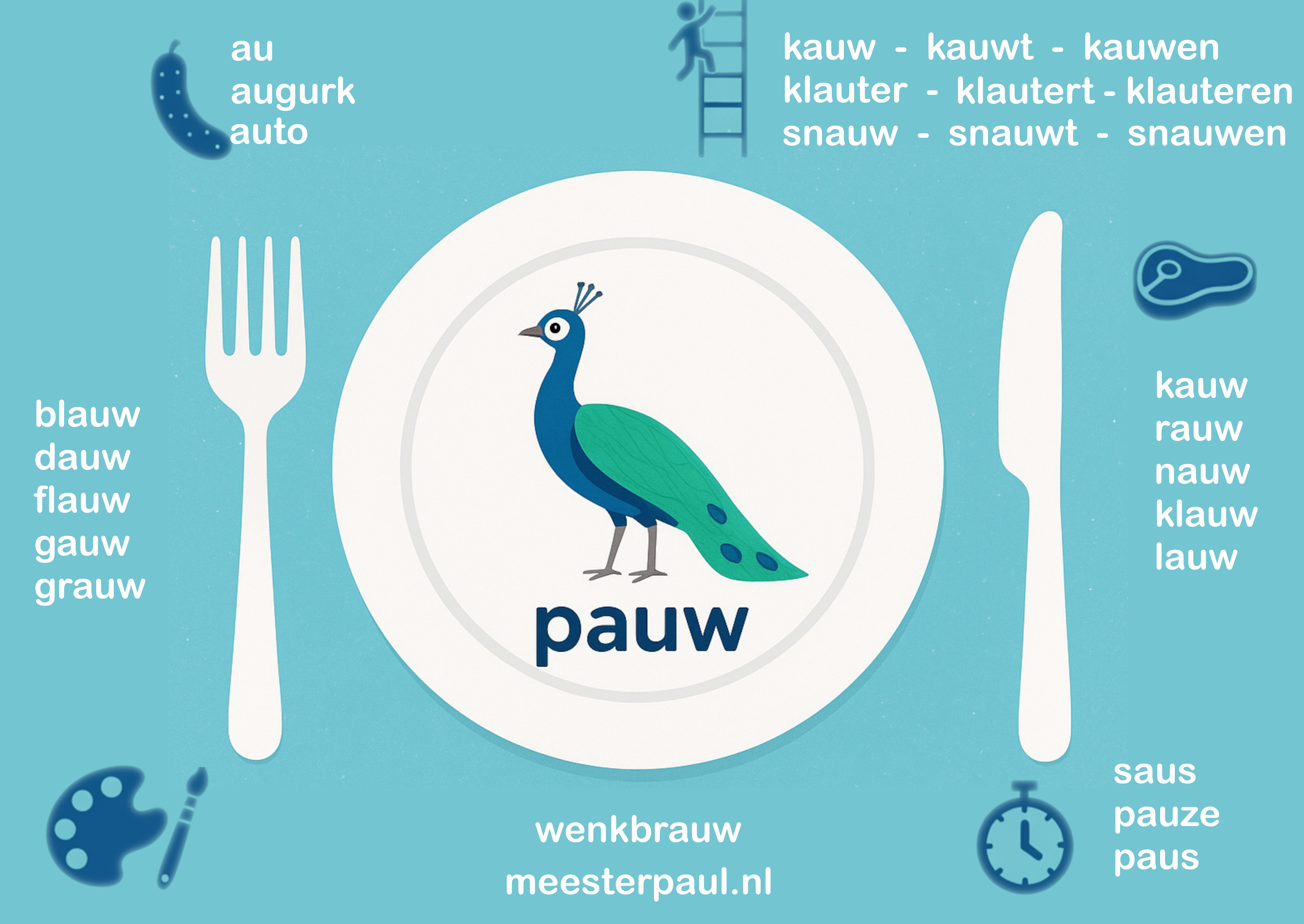 AU-Woorden Spellingplacemat